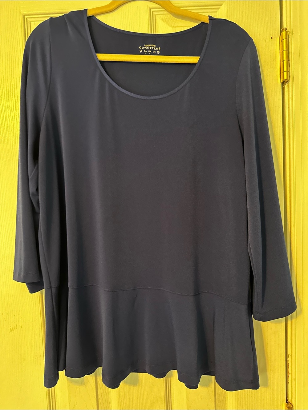 Lands' End Scoop Neck Long Sleeve Tunic - Blue
